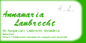 annamaria lambrecht business card